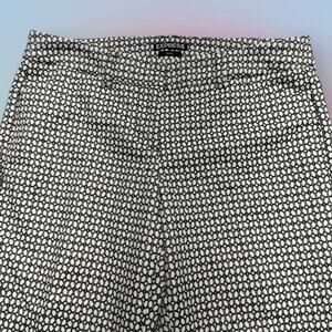Express Black and White Ankle Cropped Pants
